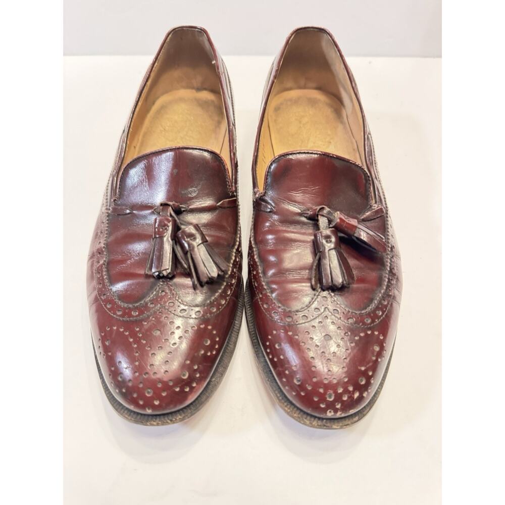 6.5 D Salvatore Ferragamo Brown Leather Tassle Loafers Wingtip